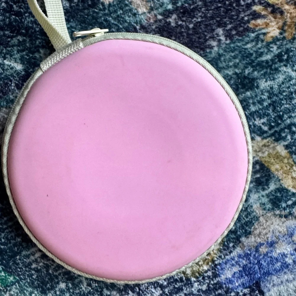 Pink Portable Dog Bowl with Bone Clip